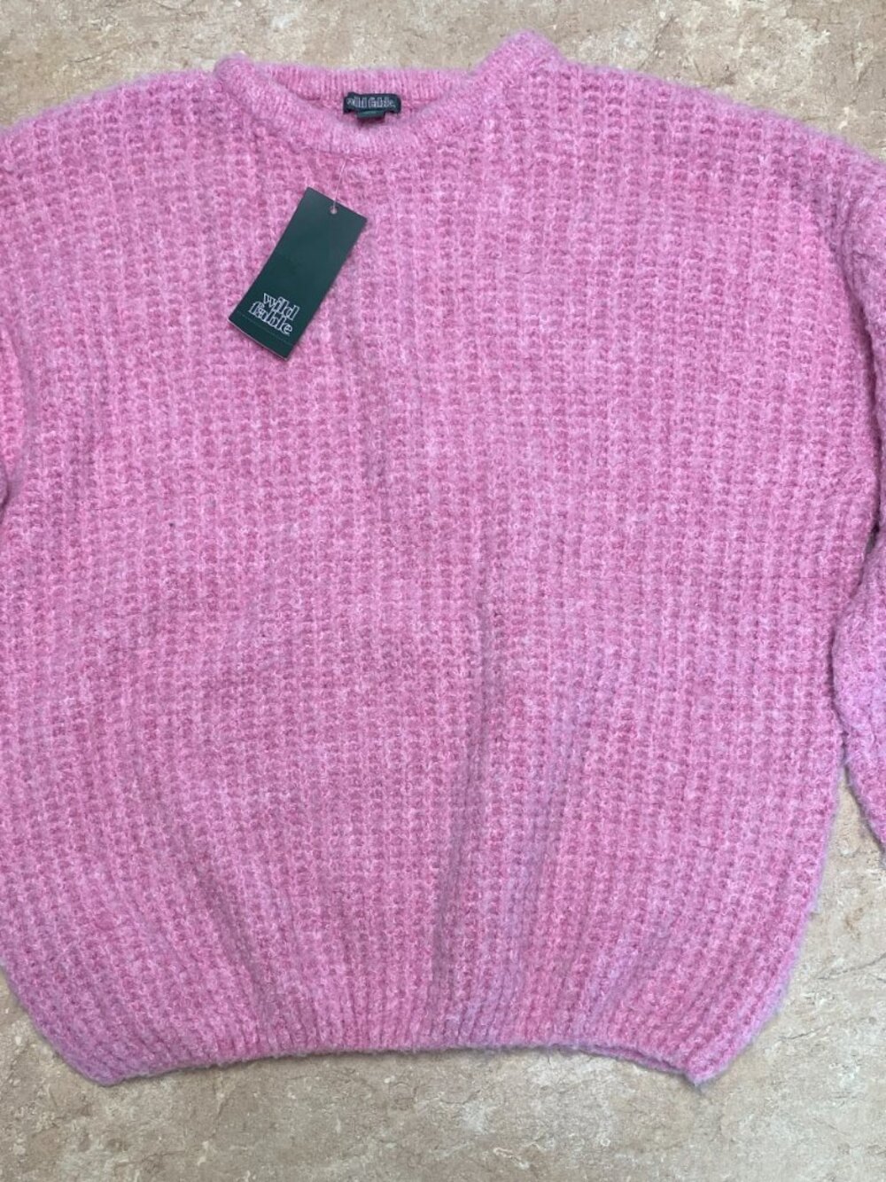 Wild Fable Pink Textured Crewneck Sweater. Size Small